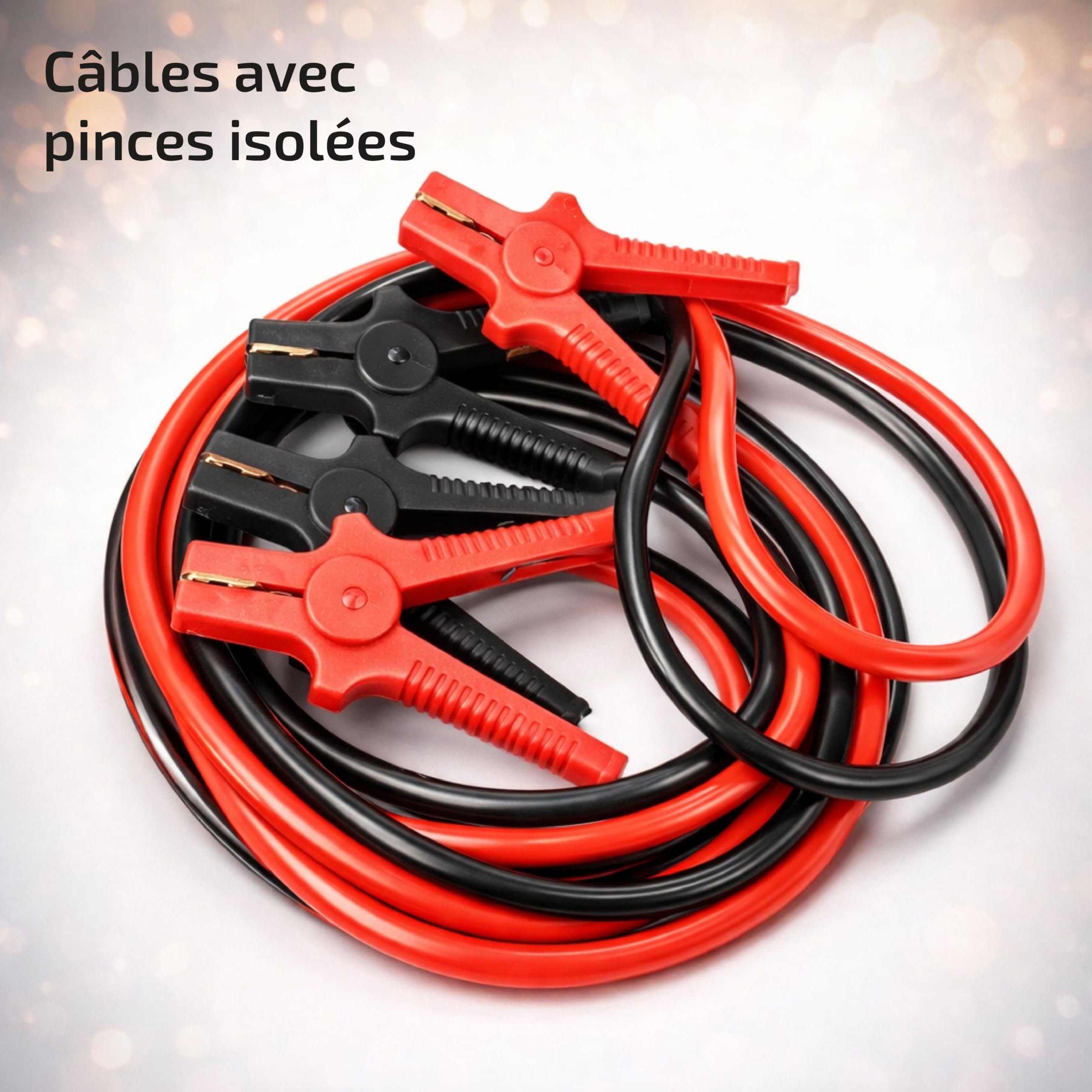 Câbles de Démarrage 350A 3,5 m Cuivre Gainé Pinces Isolées – Essence 5000cc Diesel 3200cc Sac Rangement Inclus