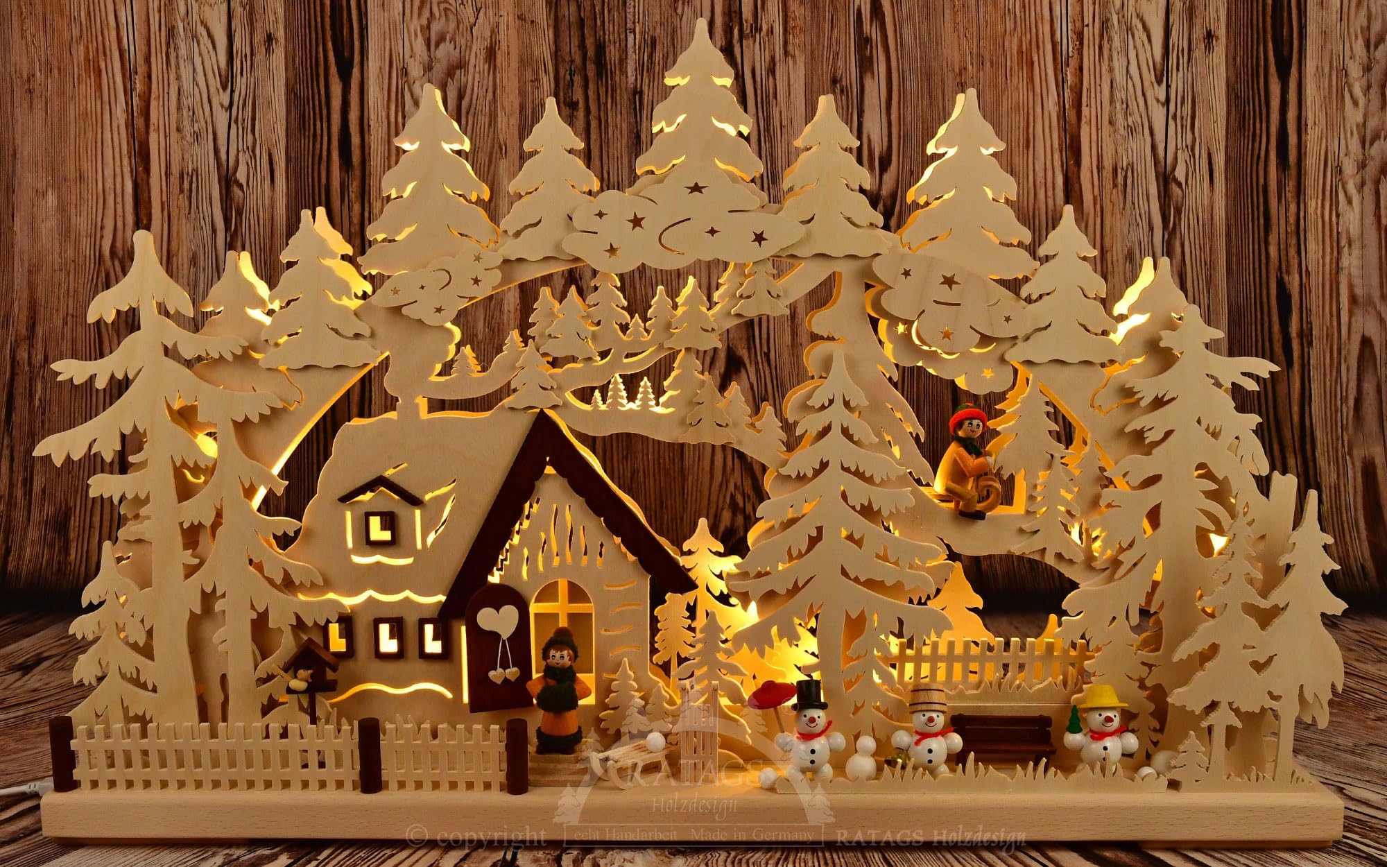 RATAGS Doppelschwebbogen 木製クリスマス飾り Amazon.com: Authentic German Erzgebirge Handcraft 3D-Double