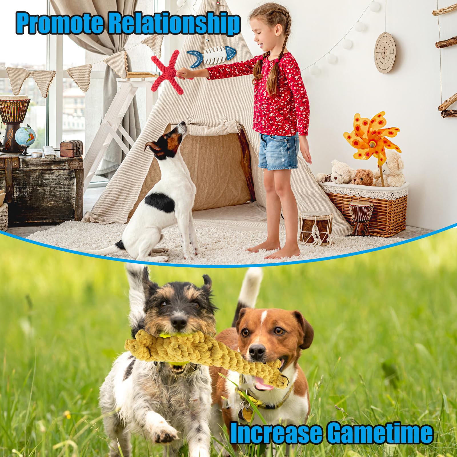 Mezere Puppy Chew Toys from 8 weeks Puppy Teething Toys for Puppies Tough Dog Toys Indestructible Giraffe Puppies Toy for Boredom - Image 3