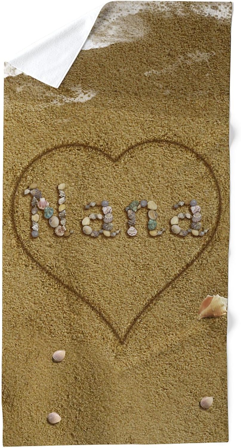 CafePress Nana Beach Love 30"x60" Absorbent Cotton Back, Soft Beach, Pool Towel