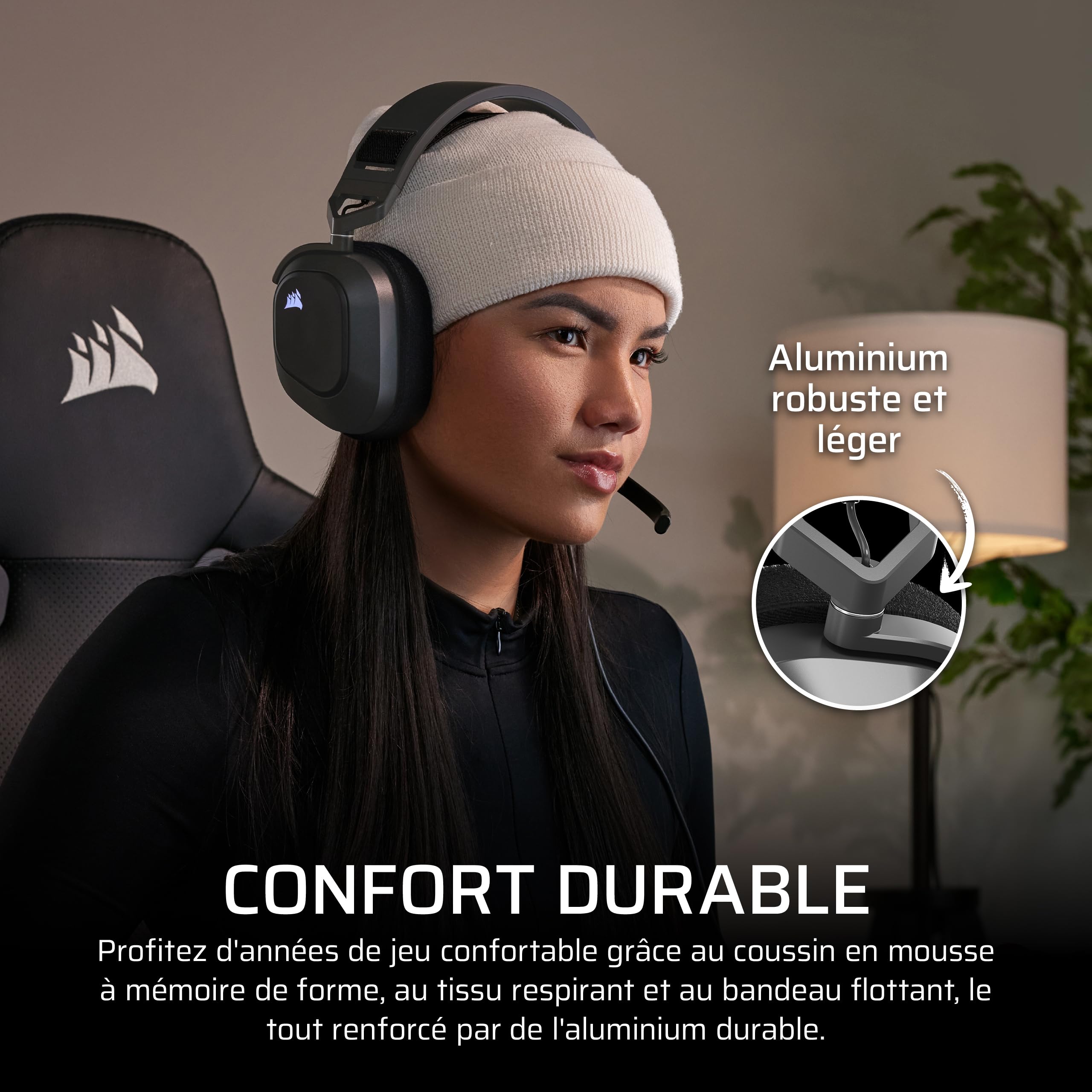 Corsair HS80 Max Wireless Xbox Casque de Jeu avec Bluetooth – Gris Acier | Dolby Atmos, Microphone de Qualité Professionnelle, Compatible iCUE, Xbox, PC, Mac, Mobile