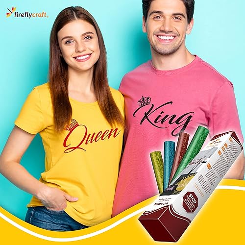 Miniatura 6 de Firefly Craft Vinilo de transferencia de calor  HTV Vinilo  Vinilo de planchado para Cricut y Silueta  rollo de 5 pies por 12.25  Vinilo de prensa