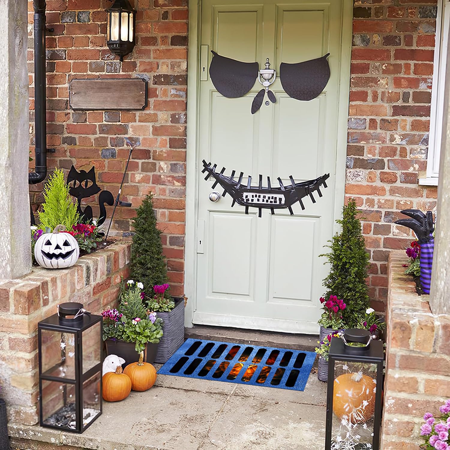 Halloween Fußmatte Grusel-Clown 40x60cm - Für Innen & Außen Mit Rutschfester Unterseite