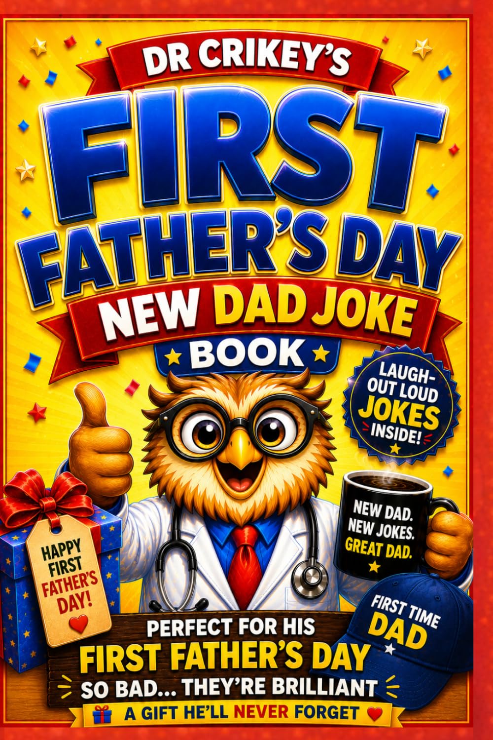 First Father’s Day Joke Book: A Funny Gift Packed with Baby Mayhem, Sleepless Laughs & Dr Crikey Wisdom (Dad Jokes by Dr Crikey)