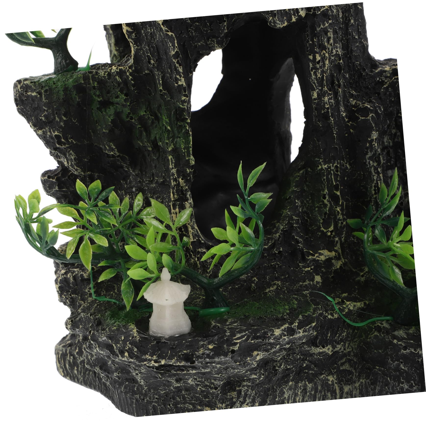 GALPADA Fisch-Aquarium Deko Simulierter Drachenstein mit Versteck für Garnelen und Fische Resin Aquarium Felsen Berglandschaft Naturnahe Fischbecken Dekoration Stressfreies Versteck