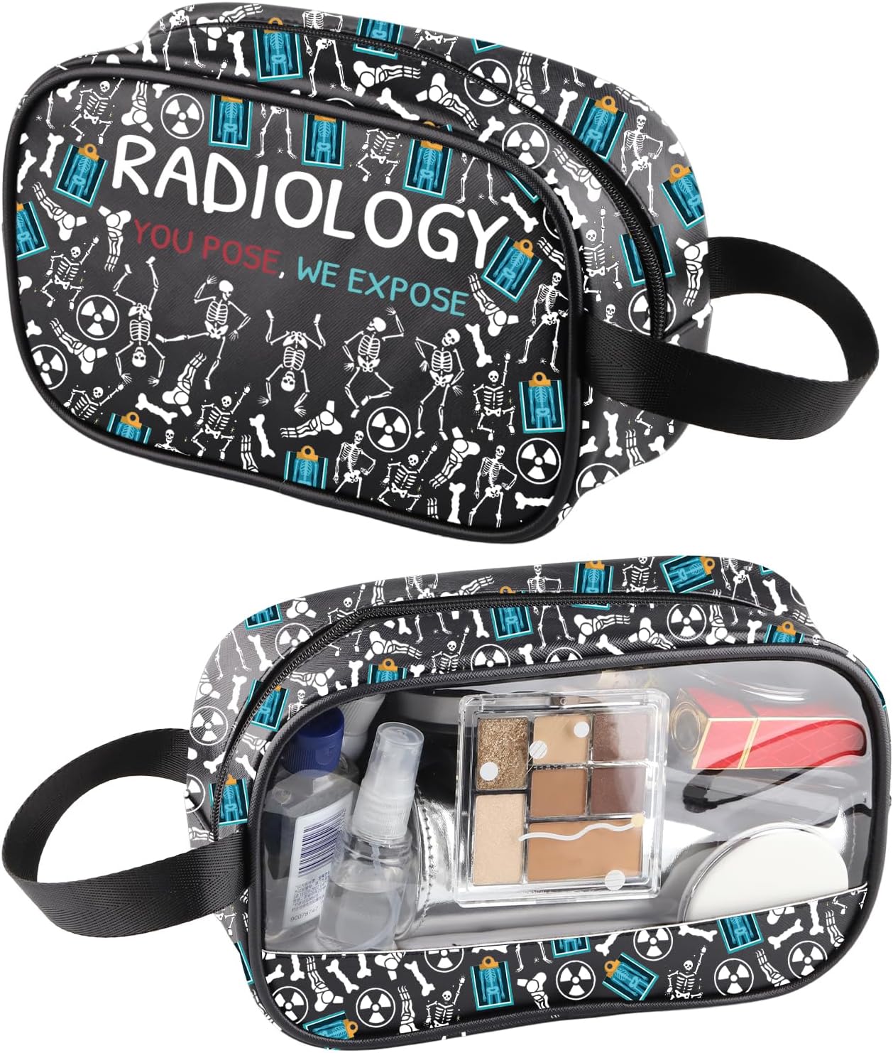 Radiology Makeup Bag Radiology Tech Gift Radiologist x Ray Tech Graduation Gift You Pose We Expose Travel Toiletry Bag Organizer Pouch Cosmetic Bag (We Expose tm2)