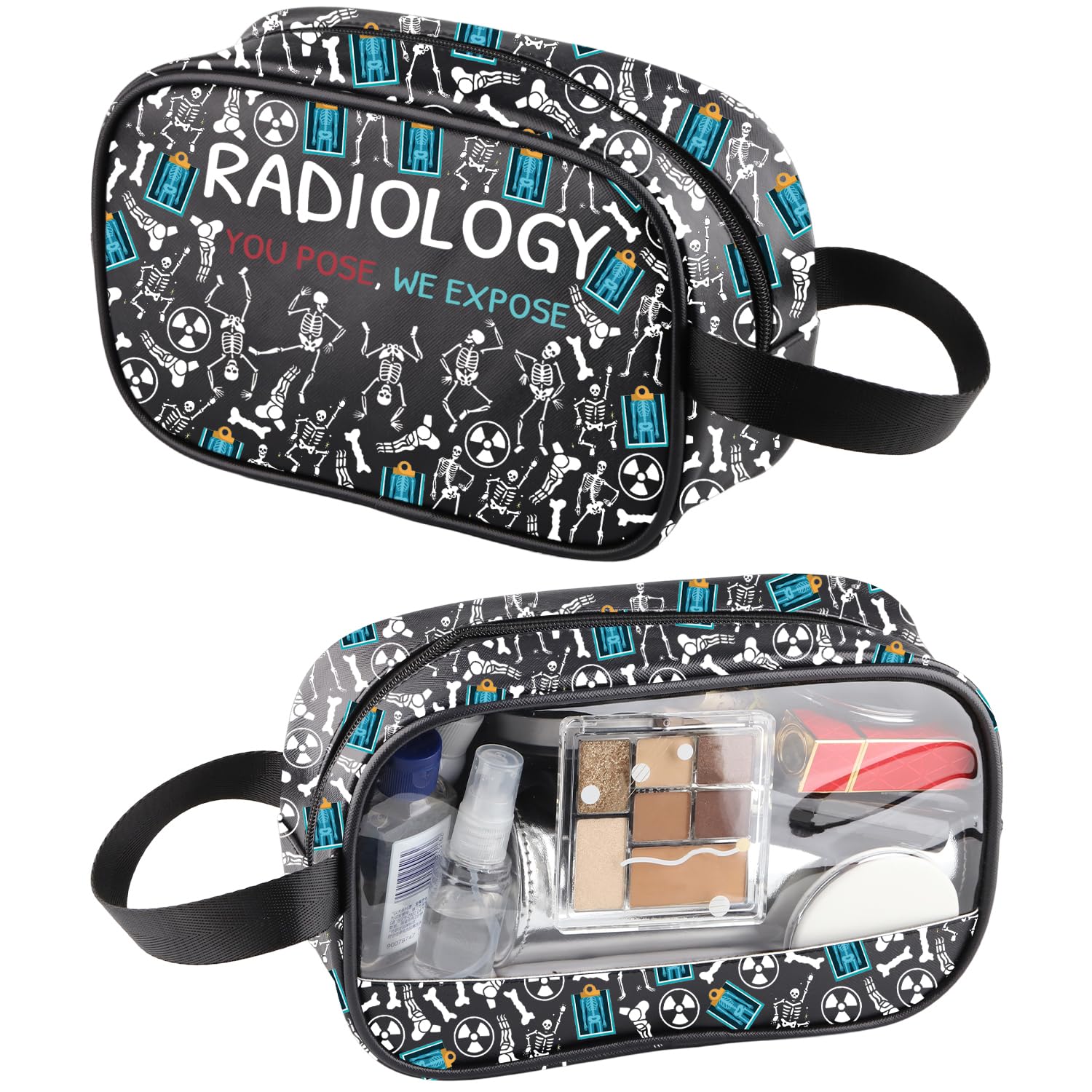 Radiology Makeup Bag Radiology Tech Gift Radiologist x Ray Tech Graduation Gift You Pose We Expose Travel Toiletry Bag Organizer Pouch Cosmetic Bag (We Expose tm2)