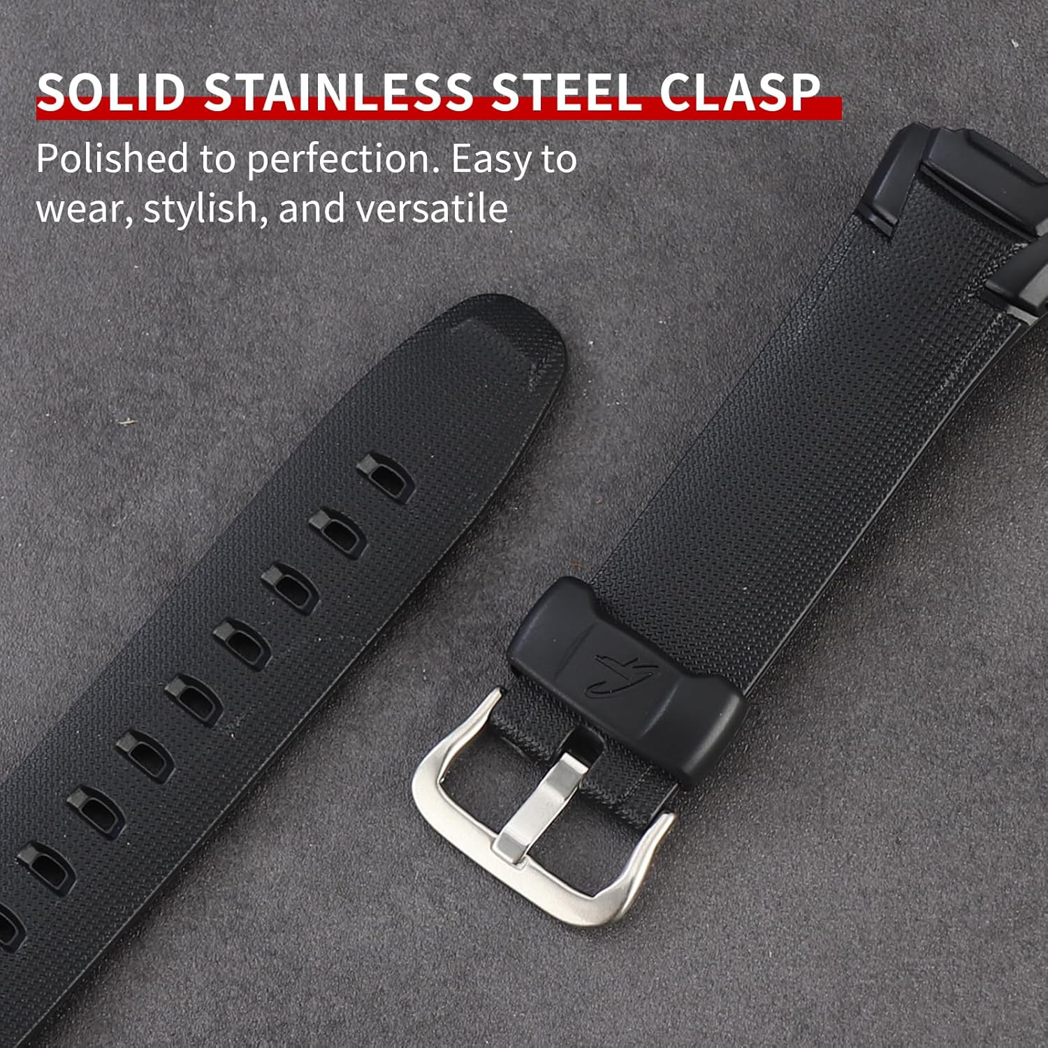 Replacement Watch Band/Strap for Casio G-Shock GW-M500/510/520/530, MTG-900/910/930/940/9300 Atomic Solar Watches