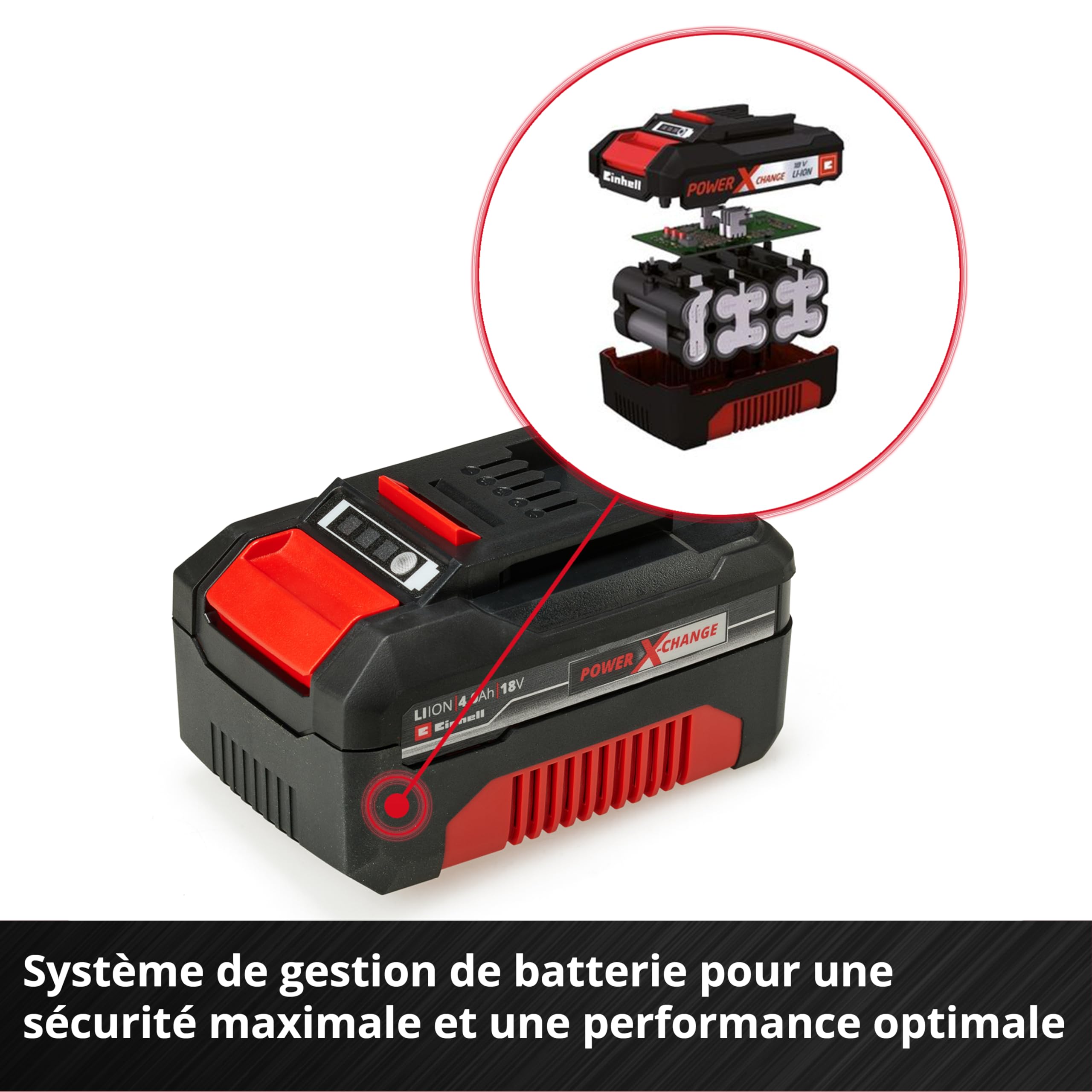 Einhell Système à double batterie 4,0 Ah Twinpack Power X-Change Li-Ion 18V 2x 4,0 Ah PXC