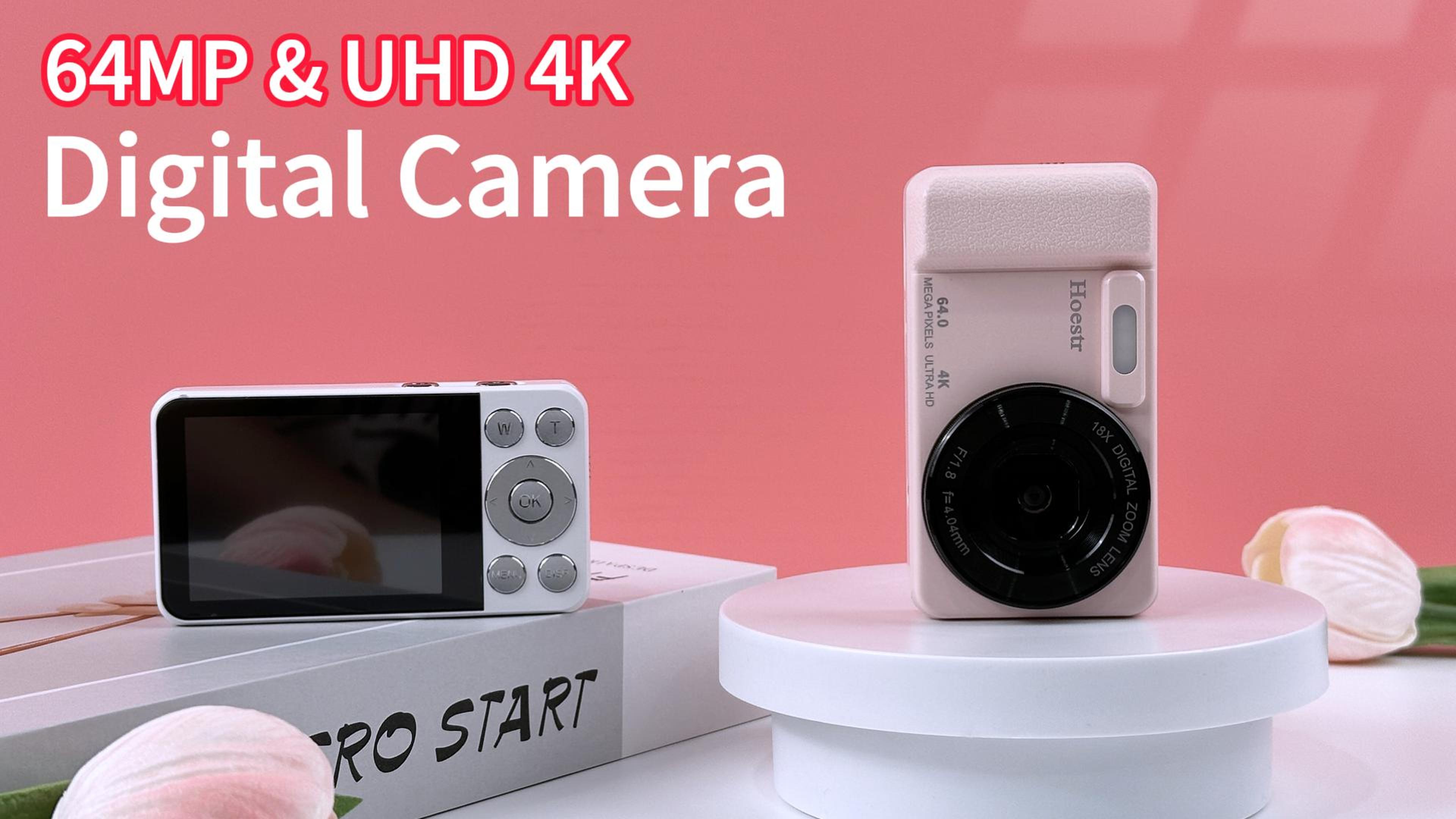 Amazon.com : 64MP 4K Digital Camera, Hoestr 18X Zoom Autofocus