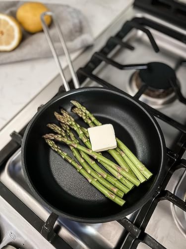 Miniatura 5 de Küchenprofi Capri - Sartén antiadherente de acero inoxidable de 7 pulgadas para 3 huevos u tortillas, sartén de acero inoxidable, sartén