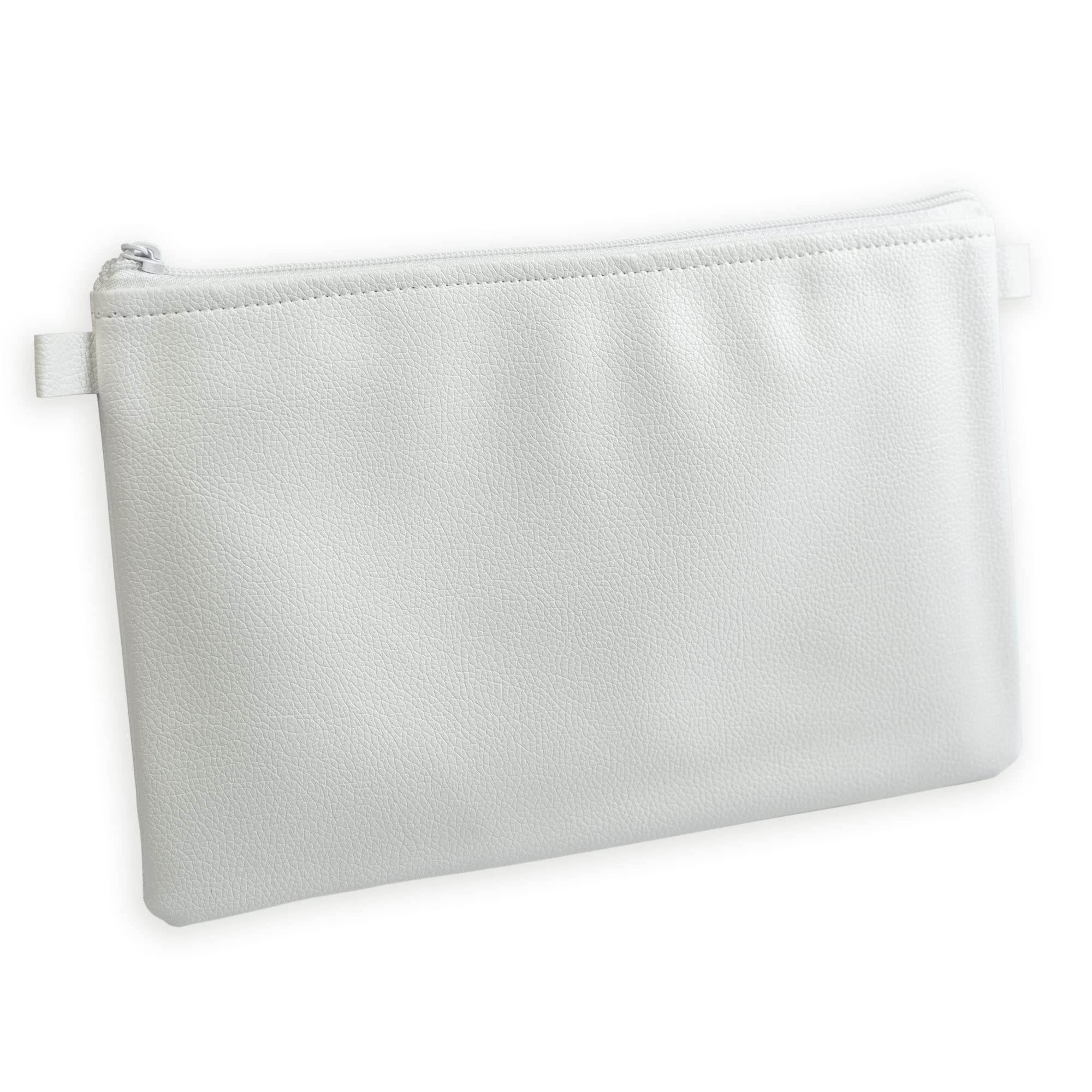 effektivo Set of 3 Coloured Wallets, Wallet, Bank Bag, Bank Folder, Document Bag with Zip, Pen Bag, Cosmetic Bag, Grey/White/Pink - Image 4