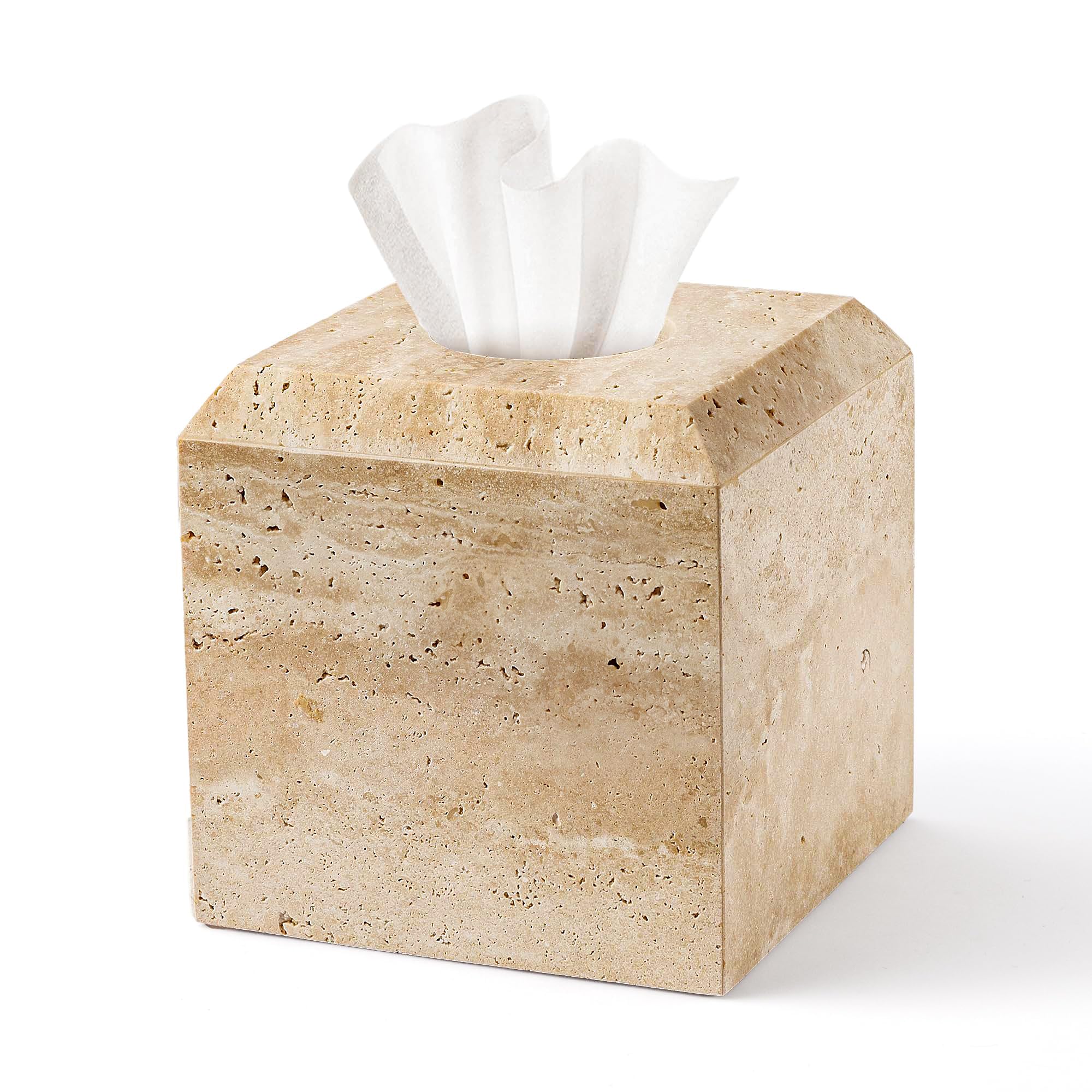 Porta fazzoletti in marmo naturale, durevole, quadrato, per bagno, soggiorno, camera da letto, vanità, cucina, minimalista, ufficio, decorazione domestica