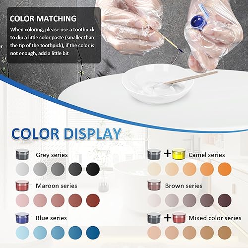 Miniatura 6 de Kit de reparación de porcelana para bañera, fibra de vidrio, bañera, solución de resistencia profesional para fijar, grietas, agujeros y arañazos en