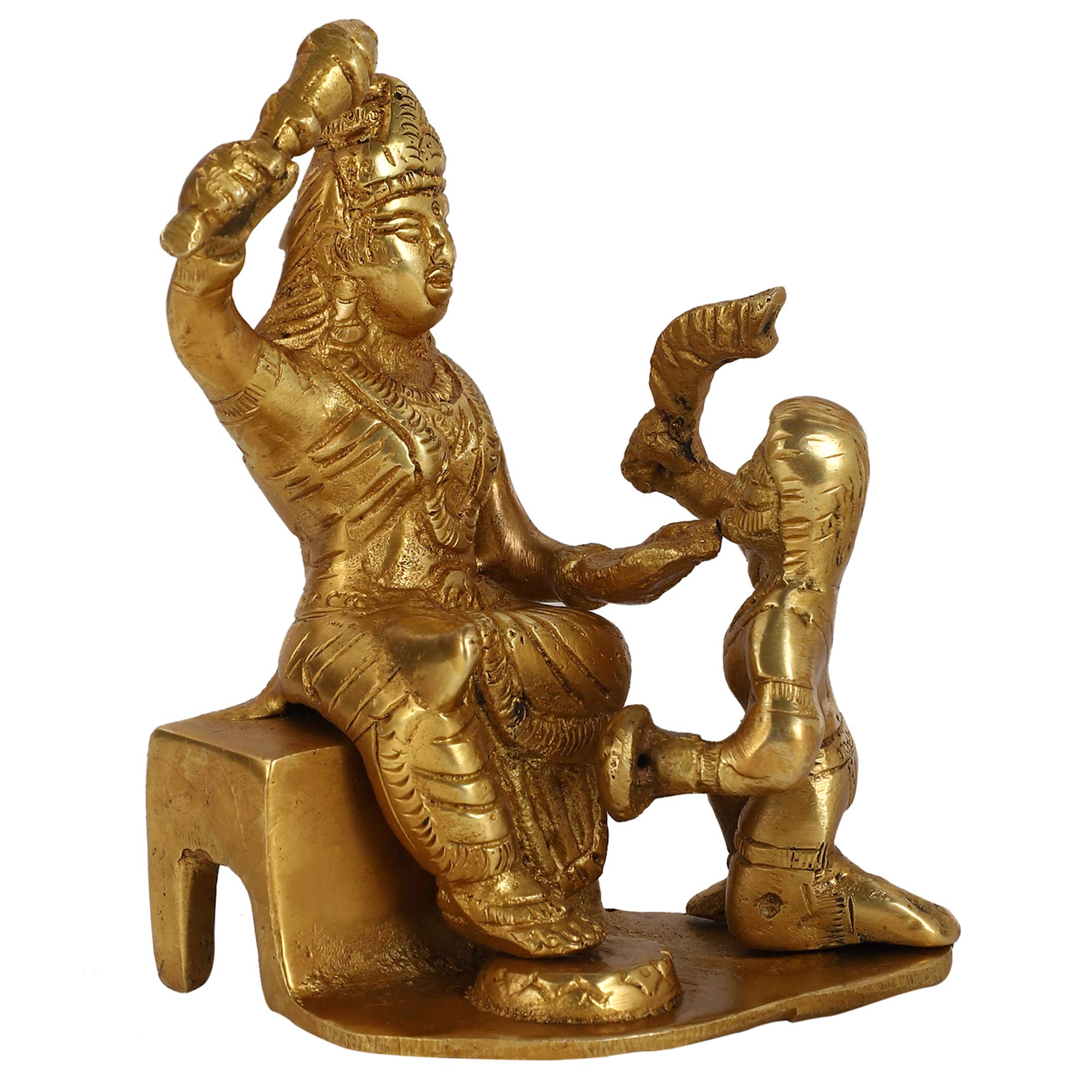 GURU JEE™ Brass Murti Hindu Goddess Maa Baglamukhi Idol Figurine Religious Gifts for Home Decor Pooja Mandir Temple - Image 3 thumbnail