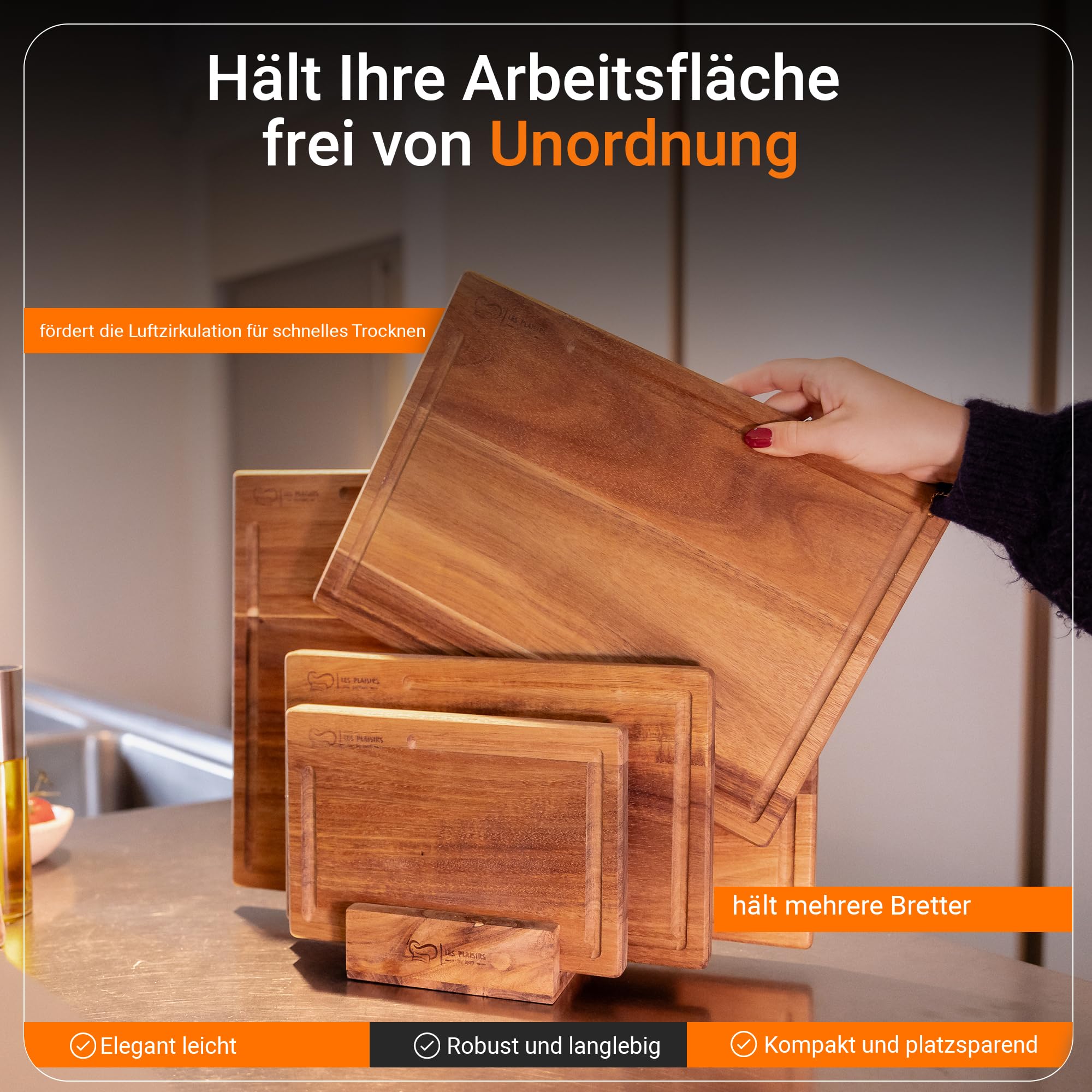 Schneidebrett Holz 4er Set Akazienholz – Holzbrett Holzschneidebrett Küche | Holzbrett, Holzschneidebrett, Küche
