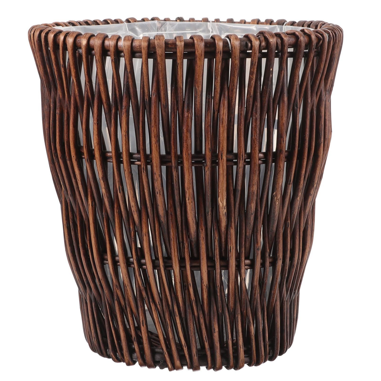 BESPORTBLE Natürlicher Rattan Abfallkorb Pastoral Stil Geflochtener Müllkorb Umweltfreundlicher Papierkorb Für Wohnzimmer Schlafzimmer Badezimmer