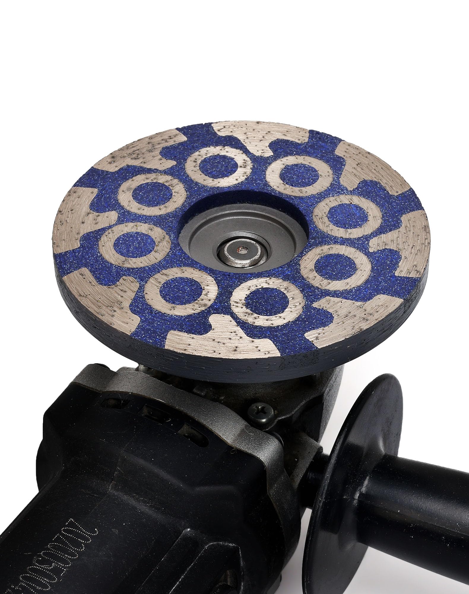 Ruedas planas de copa de diamante de resina de 4 pulgadas, muelas de diamante con rosca de 5/8"-11 para granito, mármol y piedra de ingeniería