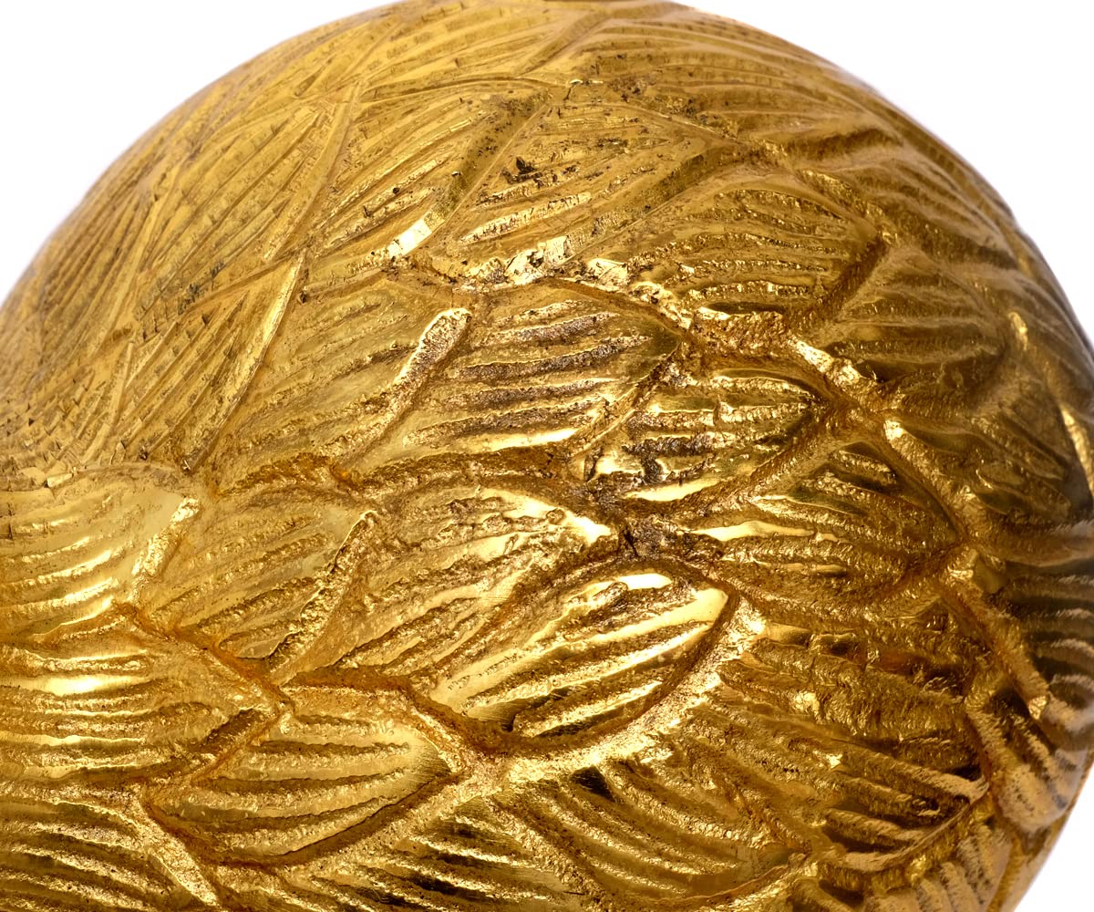 Design Kiwi Tier Deko Figur Vogel Australien Tierfigur Nationalsymbol von Neuseeland Glücksbringer Animal Kiwi Deko Skulptur, Größen Name: 9x9x12cm (HxBxT), Material: Gold