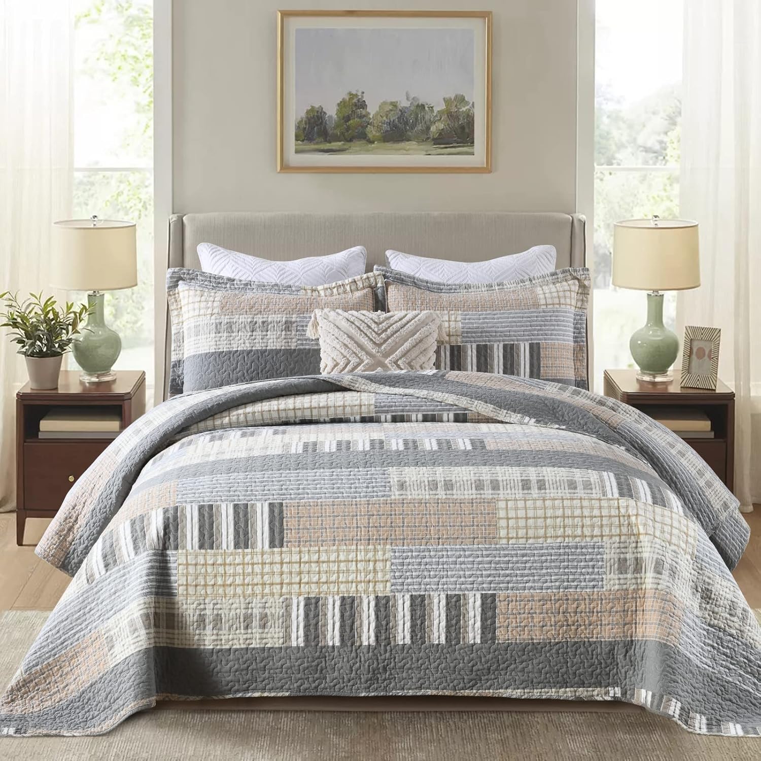 KALOOLA Quilts King Size 100 Cotton King Size Bedspreads