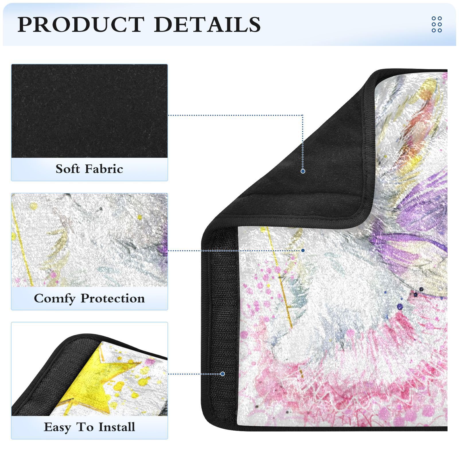 MCHIVER Sicherheitsgurt Polster 2er Set - Schulterpolster Für Auto-Gurte 25,4x19,6cm