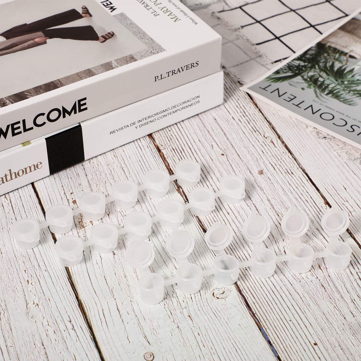 24 Strips 144 Pots Empty Paint Pots Strips Mini Acrylic Paint Storage Container with Lid Painting Arts Crafts Supplies for Classrooms Schools Paintings Art Festivals(3 ml/ 0.1 oz) - Image 6