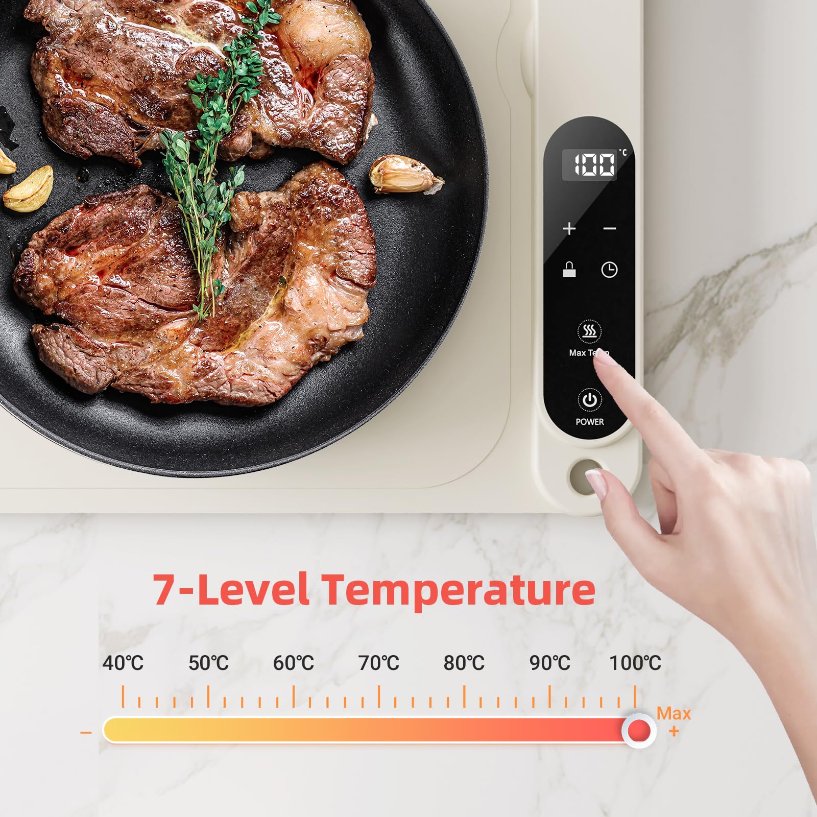 COSTWAY Elektrische siliconen warmtemat voor levensmiddelen, oprolbare
