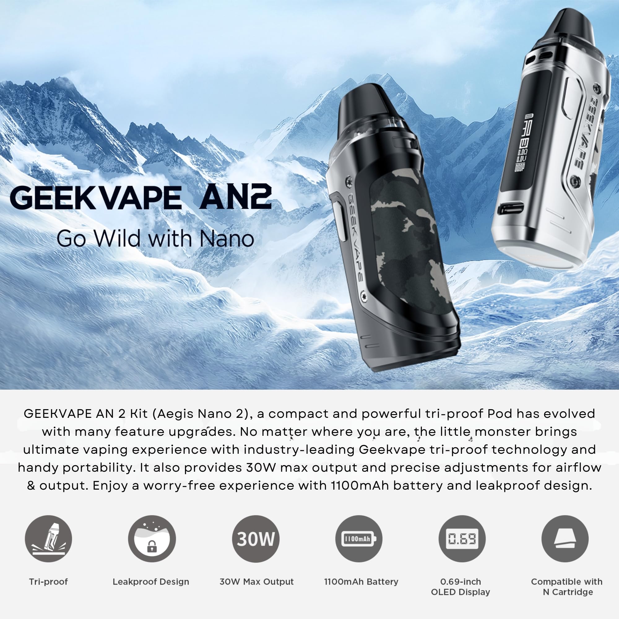 geekvape aegis nano 2 Aegis Legend 5 Everest Vape Culture main image 0