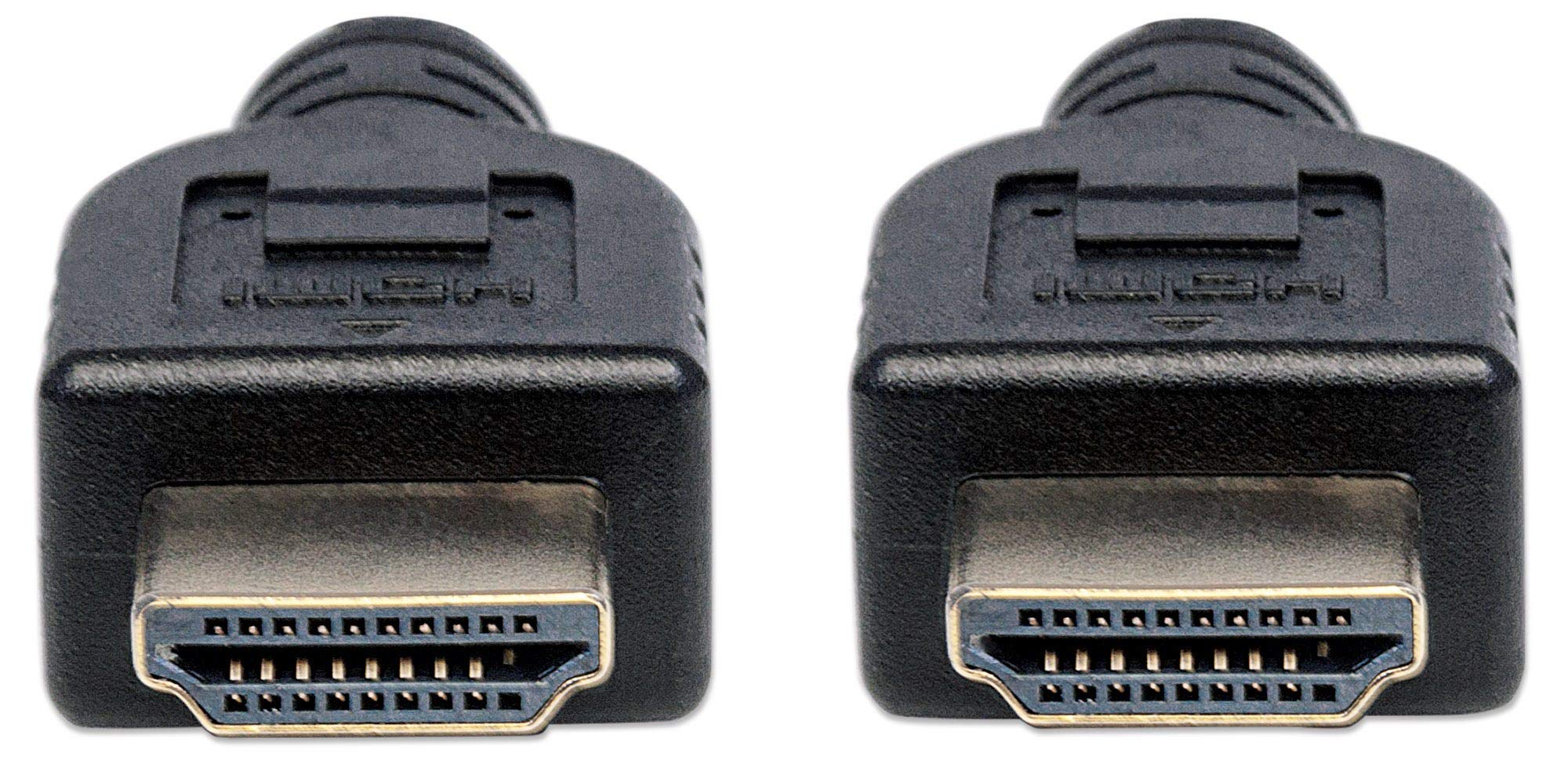 Manhattan High Speed HDMI-Kabel Mit Ethernet (1m) - CL3-zertifiziert Für Wandinstallation, 4K, Schwarz