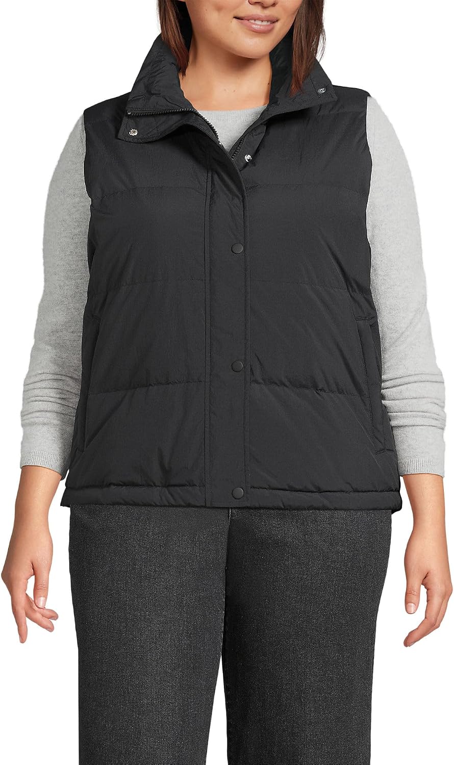 Lands’ End Women’s Wide Channel 600 Down Puffer Vest