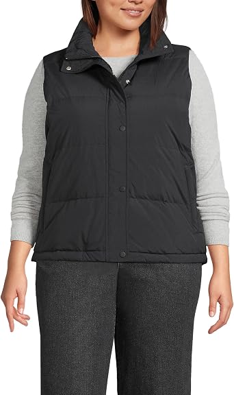 Lands End Womens Wide Channel 600 Down Puffer Vest