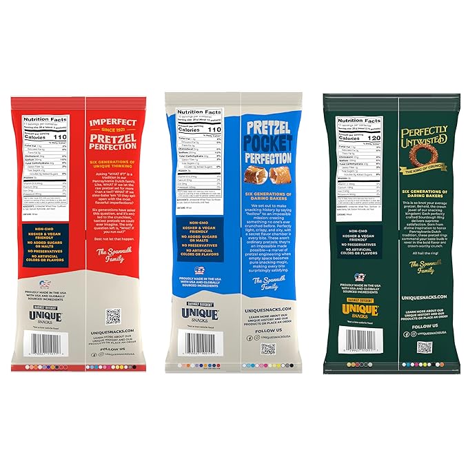 Pack Variedad de Pretzels Unique: Splits Originales, Shells y Anillos Sourdough Craft Beer - 3 Unidades miniatura 2