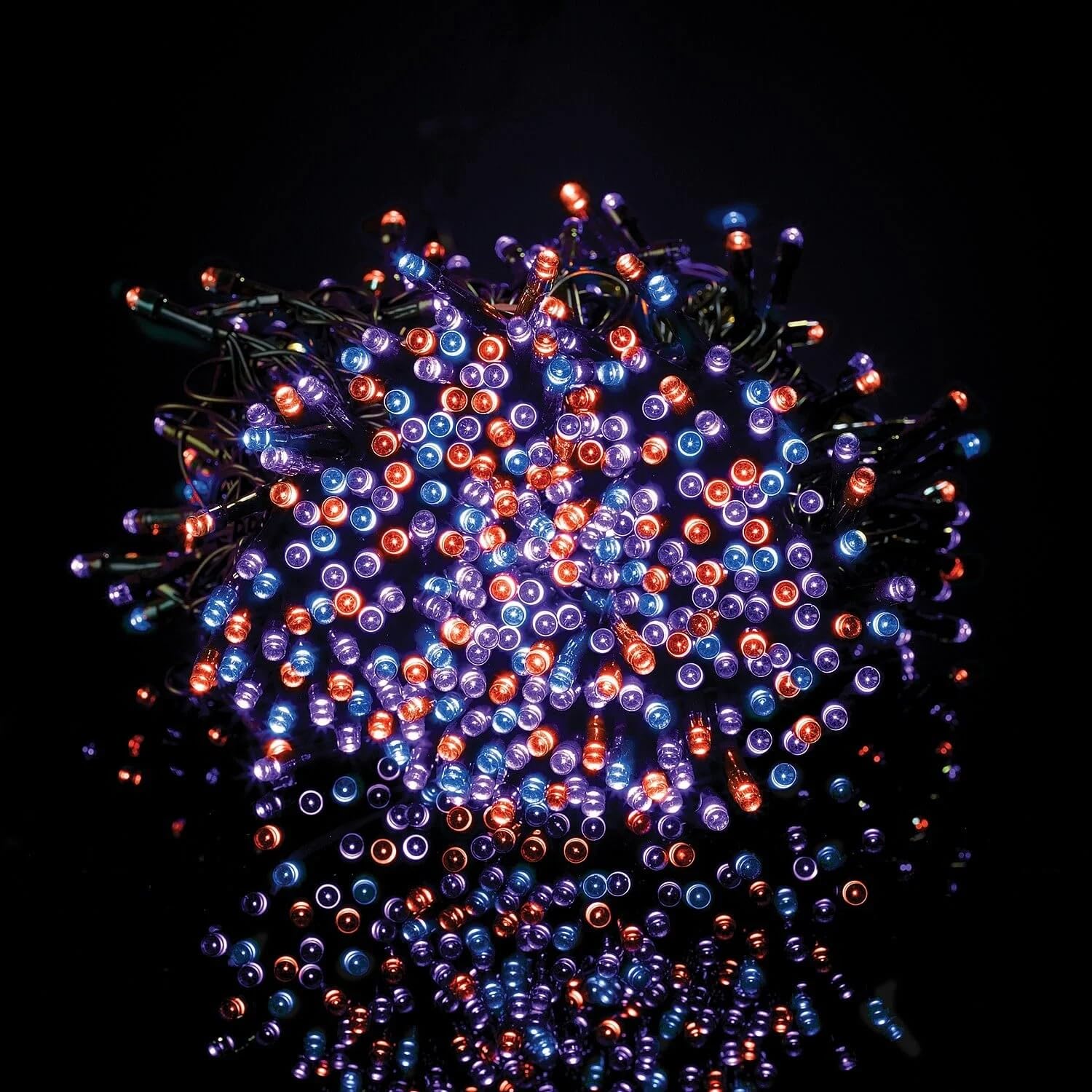 Coopers of Stortford - 500 LED Solar String Lights Multicolour 26.9m - Outdoor Garden Fairy Lights with 8 Lighting Modes Weather Resistant