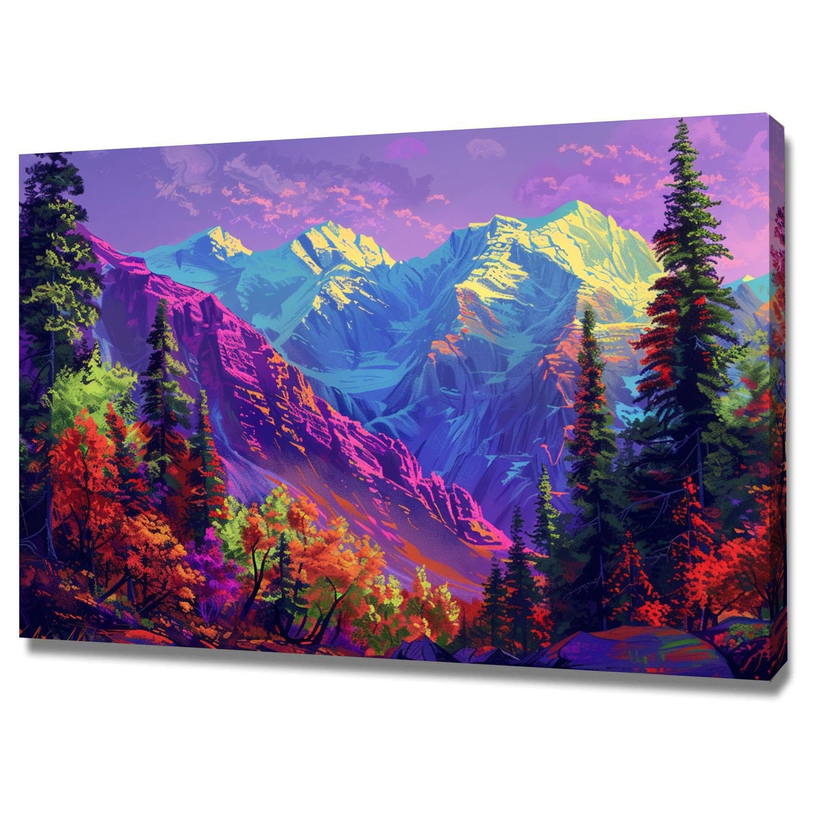 Toile intissée poster paysage encadrée 50x70cm pour habiller un mur vide facilement
