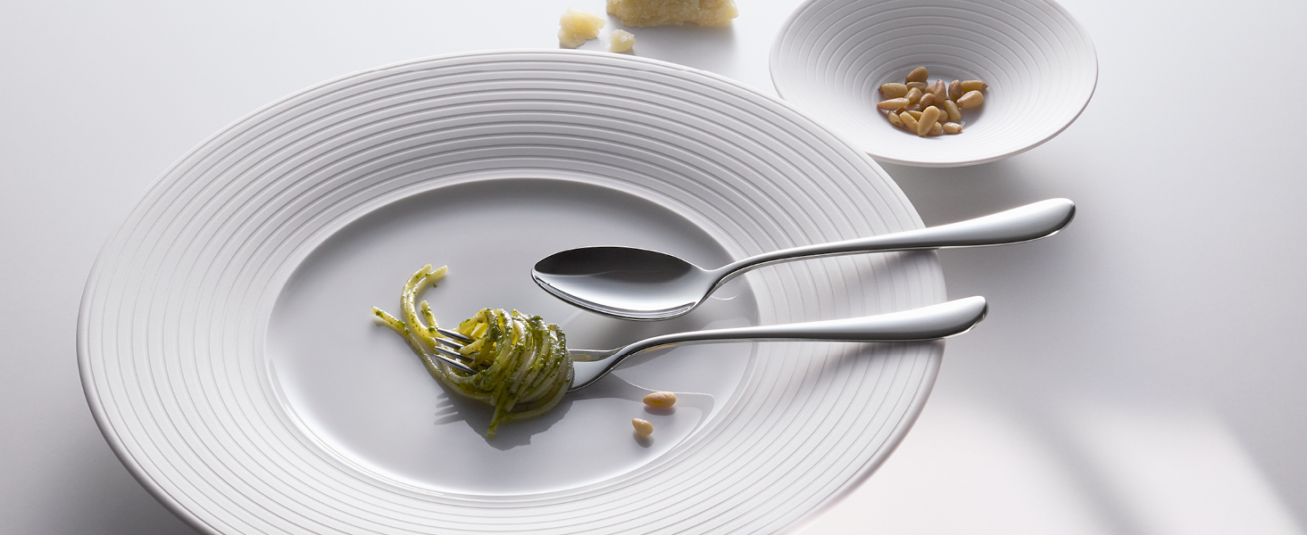 WMF Sitello Vorspeisenlöffel, Dessertlöffel 13,5 cm, Cromargan Edelstahl poliert, Hammerschlag, ergonomisch, glänzend, spülmaschinengeeignet, silber