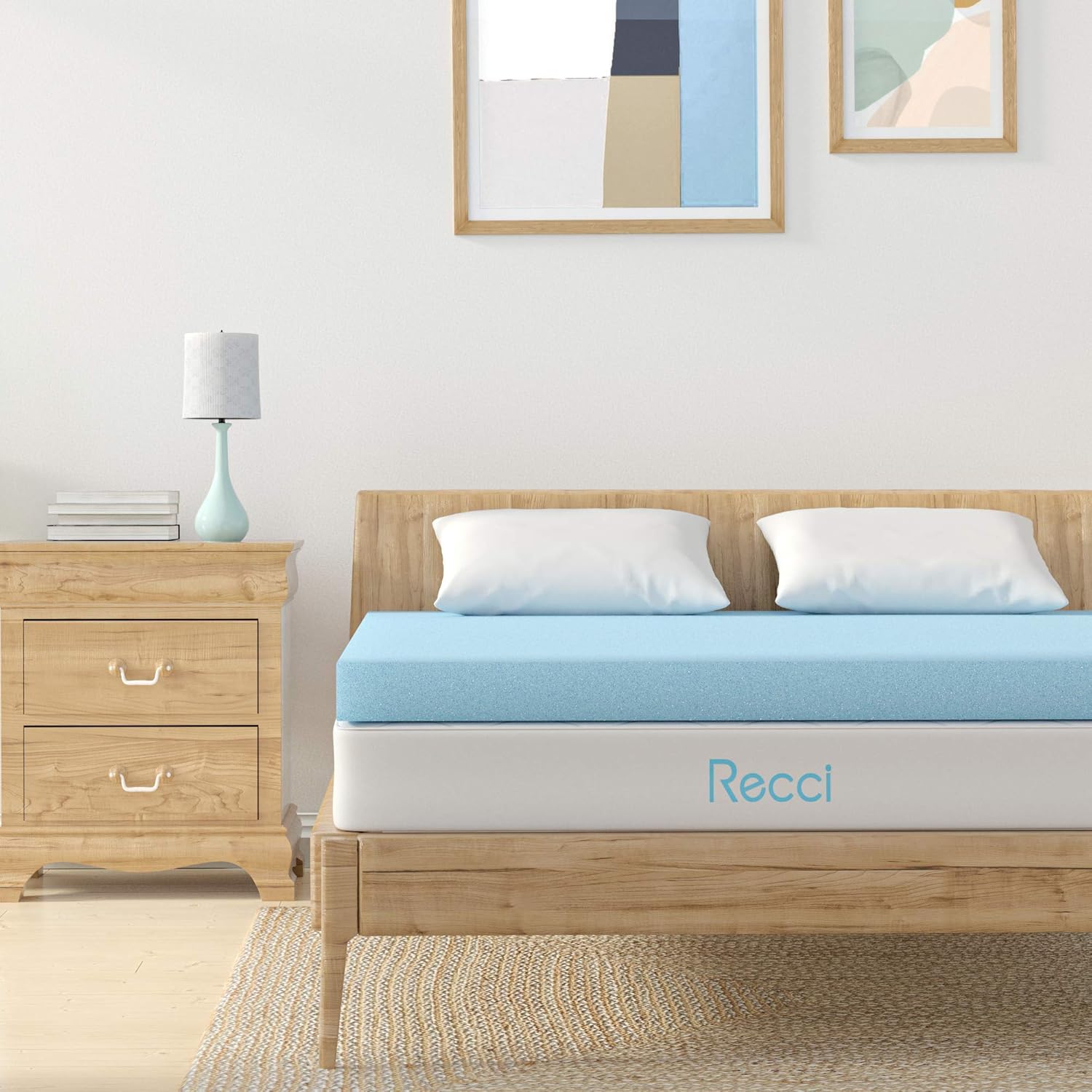 RECCI 2.5Inch Twin XL Mattress Topper Gel Infused Mattress Topper