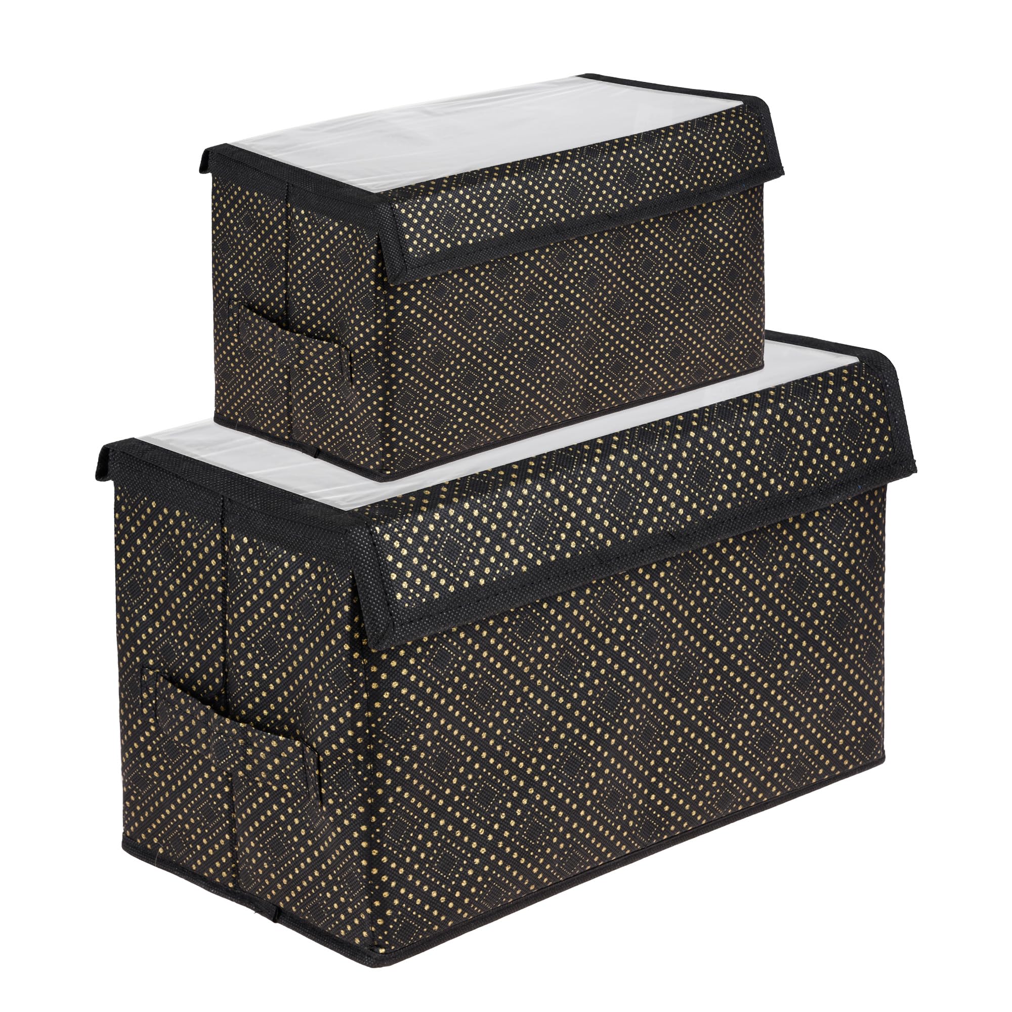 See full amazon price history chart for Kuber Industries Drawer Storage Box|Clothes Drawer Organizer with Handle|Transparent Lid with Velcro|Wardrobe Organizer for Books|Golden-Dot Dhakkan Storage Box|S|L|Pack of 2|Black Kuber Industries Drawer Storage Box|Clothes Drawer Organizer with Handle|Transparent Lid with Velcro|Wardrobe Organizer for Books|Golden-Dot Dhakkan Storage Box|S|L|Pack of 2|Black (B0CPFKR8HL) Amazon Price History, Amazon Price Tracker