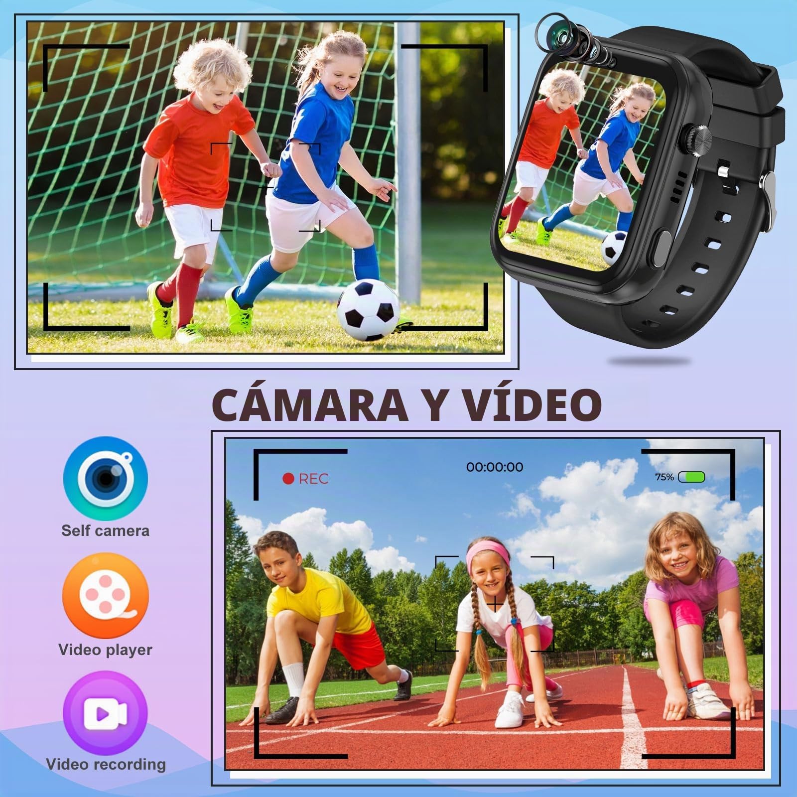 OKYUK Reloj inteligente 4G para niños, rastreador GPS, múltiples estilos de escritorio para elegir, llamadas bidireccionales, habilidades de imagen, SOS, Wi-Fi, pantalla táctil resistente al agua para