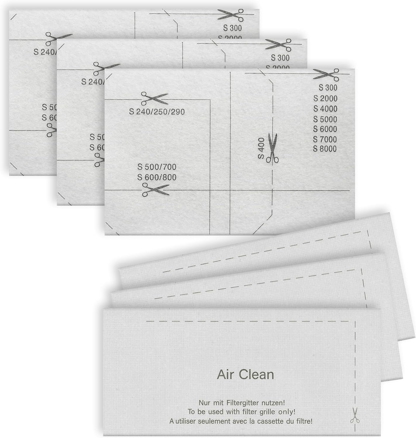 3 Filter for Miele Vacuum Cleaner [Compact C1 & C2, Complete C2 & C3, S8340, S4000–S8999] [Replaces SF-HA 50] – 3x HEPA & 3x Motor Filter – Not Compatible with Classic C1 or Complete C1 Series
