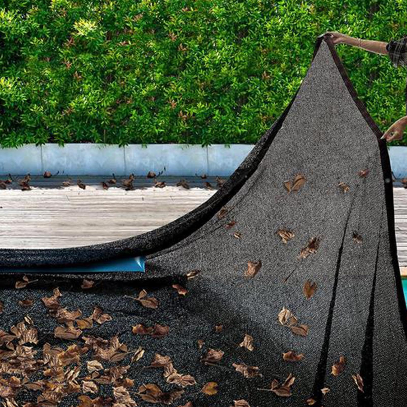 Ovale Schwimmbecken-Laubnetzabdeckung, Hinterlassennetz Im Bodenpool,Debris Feinmaschiges Ovali Netz | Pool-Netzabdeckung Mit Metallklammern Für Haus, Garten, HOF, Terrasse, Außenbereich