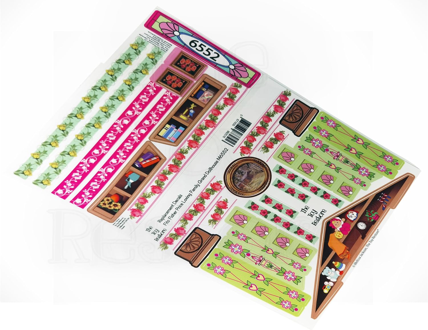 Toy Restore Replacement Stickers Fits Loving Family Grand Dollhouse M6552i