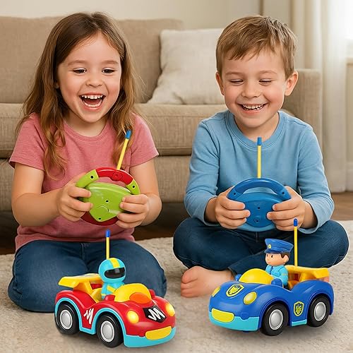 Miniatura 7 de Liberty Imports My First Cartoon RC - Autos de control remoto para niños de 1 a 3 años, juguete de control de radio para bebés, niños mayores de 18