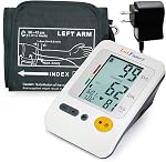 LotFancy Moniteur de pression artérielle Bras supérieur Cuff 11,8-16.5, Numérique précis BP Compteur de battements de coeur à double puissance, 4 Utilisateur, 120 Lectures Mémoire, Grande LCD Affichage