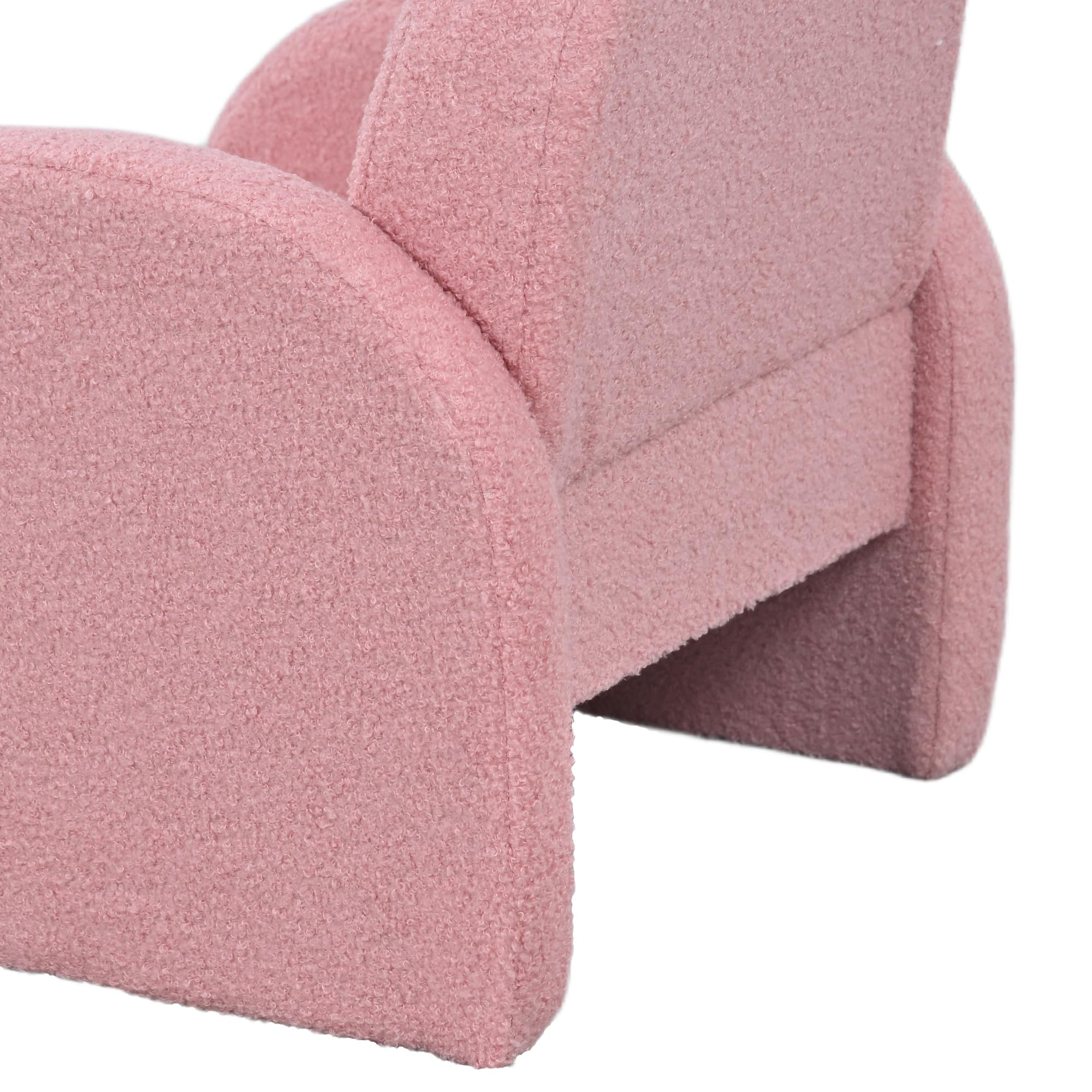 AIYAPLAY Poltrona per bambini con schienale arcobaleno Divano per bambini 18-96 mesi Braccioli in morbido tessuto trapuntato Carico 45 kg Rosa