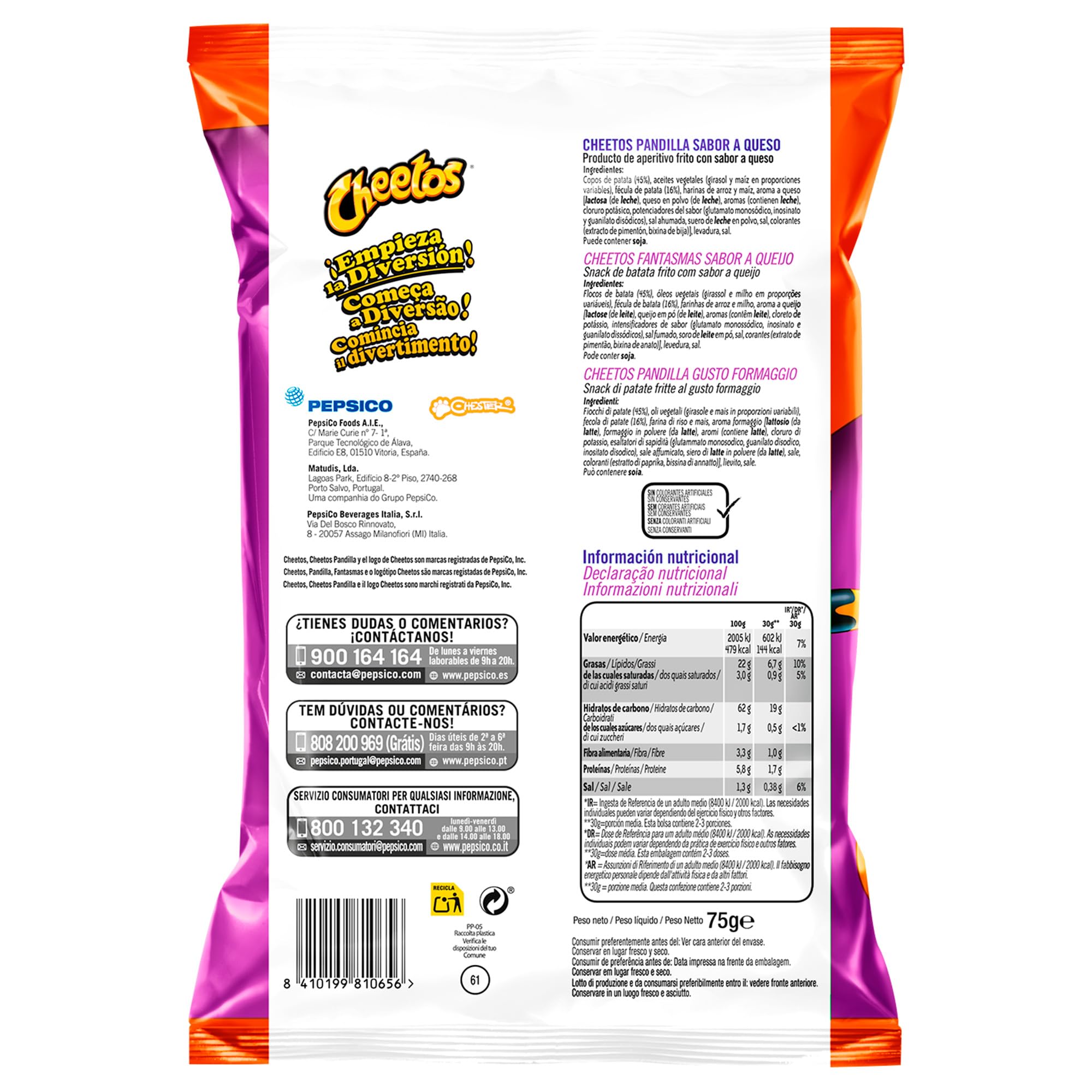Cheetos Pandilla Snack sabor a Queso 75gr