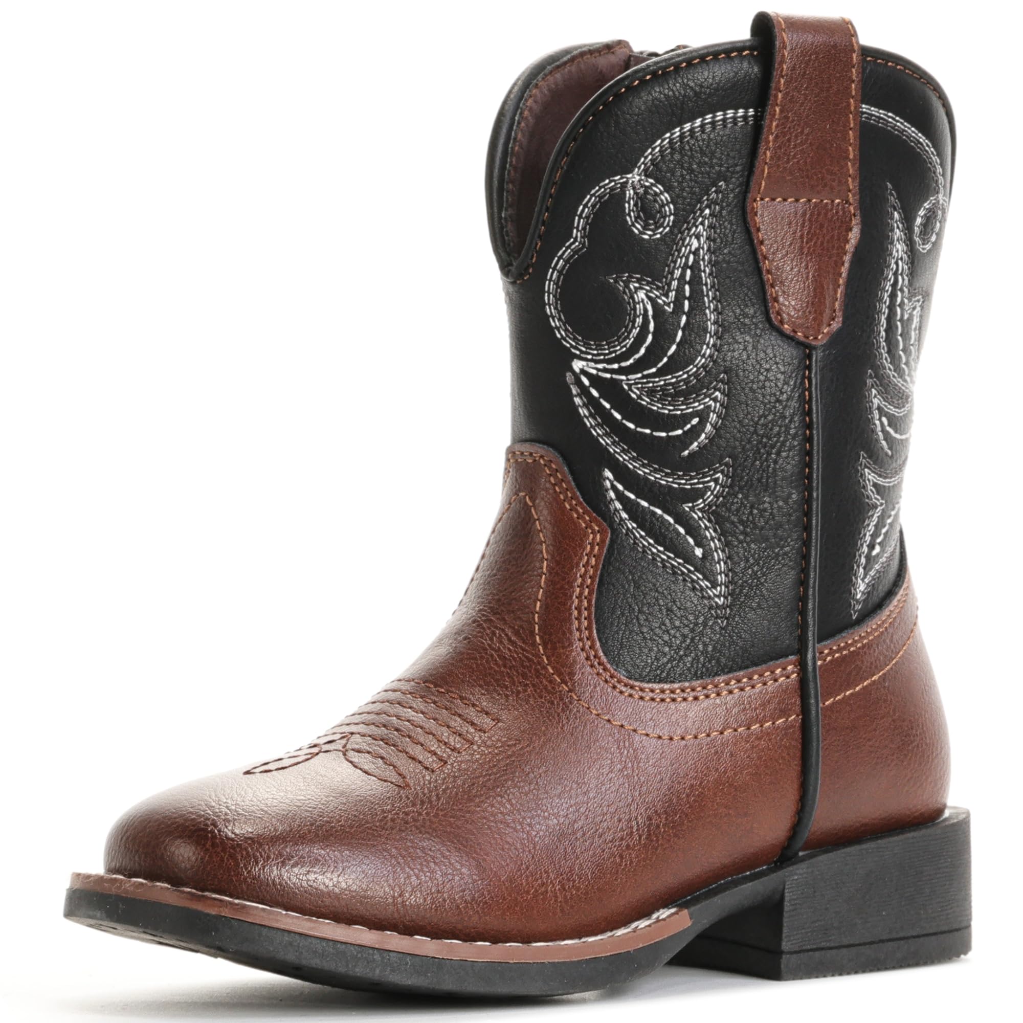 Girls Cowgirl Boots Toddler Boys Cowboy Boots for Kids Western Square Toe Riding Mid Calf Boot — view 16