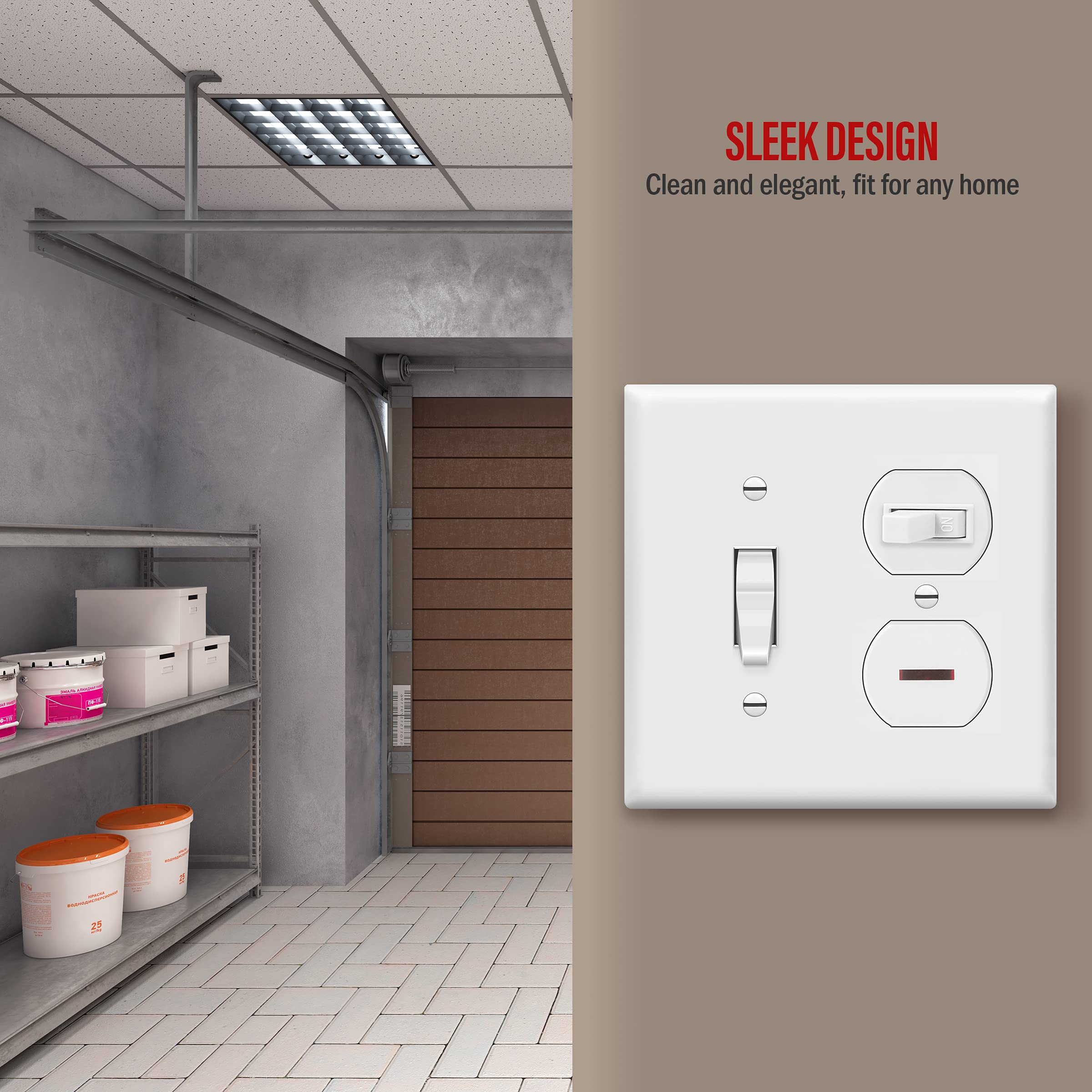 ENERLITES Wall Plate - Durable Outlet & Switch Cover -5