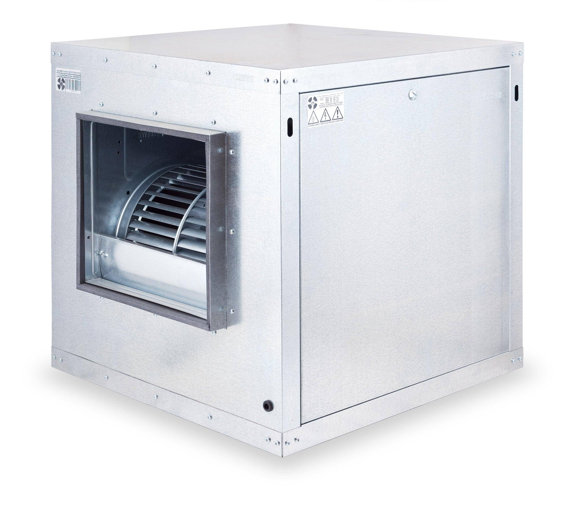 Caja de Ventilación con Turbina Extractora Ventilador Centrifugo de Doble Aspiracion 3 Velocidades - 9/9 / 1/3 CV - 850 rpm - 230V - 3 Velocidades/Horizontal