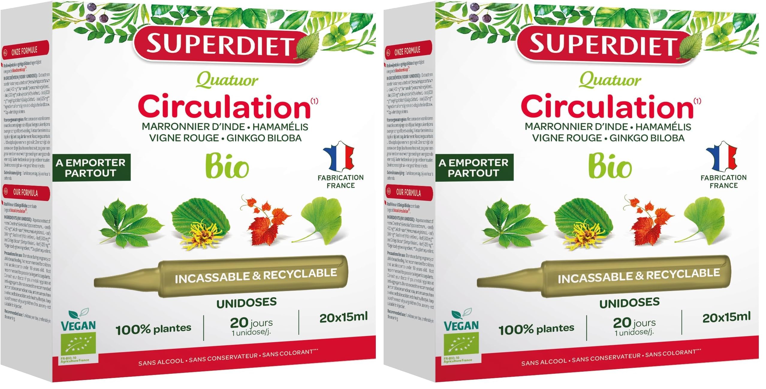 Quatuor circulation bio Superdiet jambes légères marronnier d'inde - 14