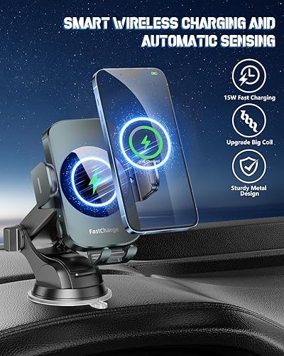 Miniatura 2 de Surper - Cargador inalámbrico para automóvil, soporte de teléfono de carga rápida BothLin 3 en 1, soporte de teléfono con sujeción automática,